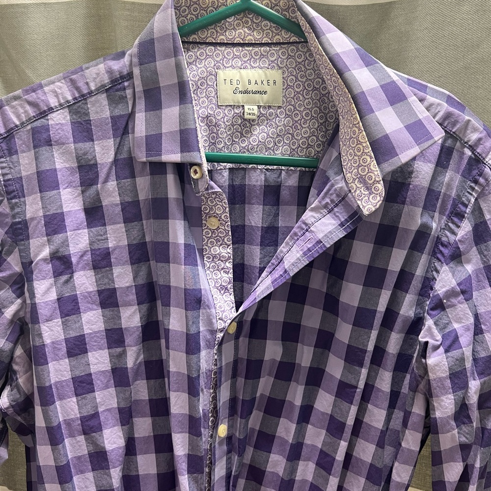 Ted Baker Endurance Dress Shirt 15.5 N 34/35 Sleeve.